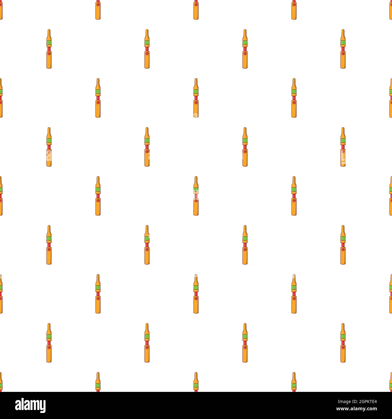 Yellow electronic cigarette pattern, cartoon style Stock Vector
