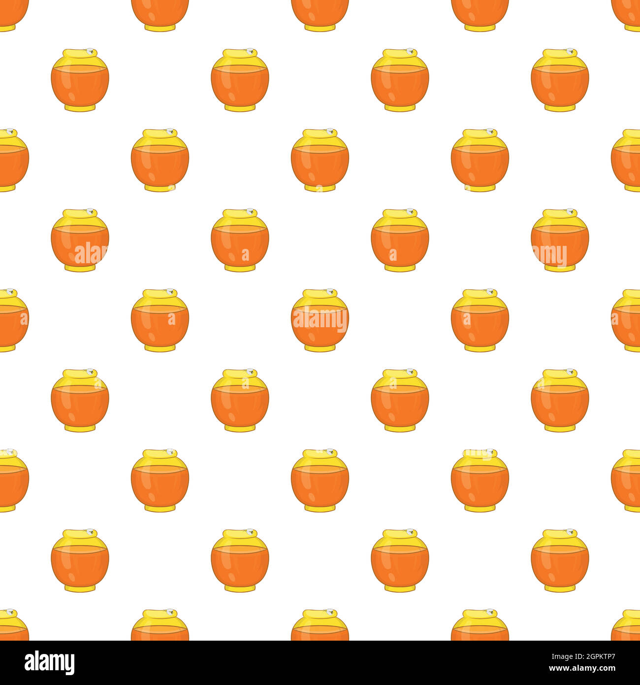 Honey bank pattern, cartoon style Stock Vector