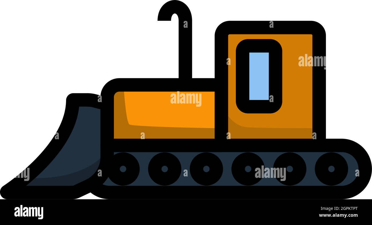 Icon Of Construction Bulldozer Stock Vector