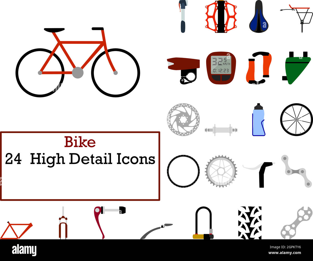 Bike Icon Set Stock Vector Image & Art - Alamy