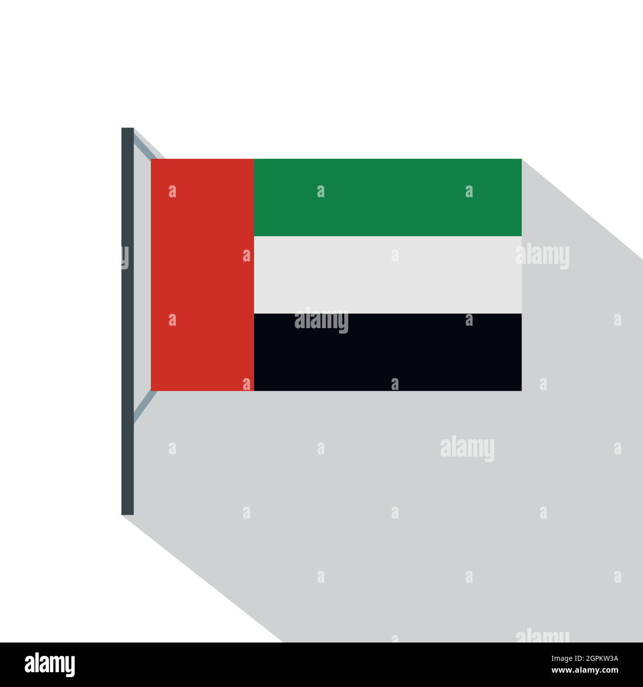 Dubai flag icon, flat style Stock Vector Image & Art Alamy