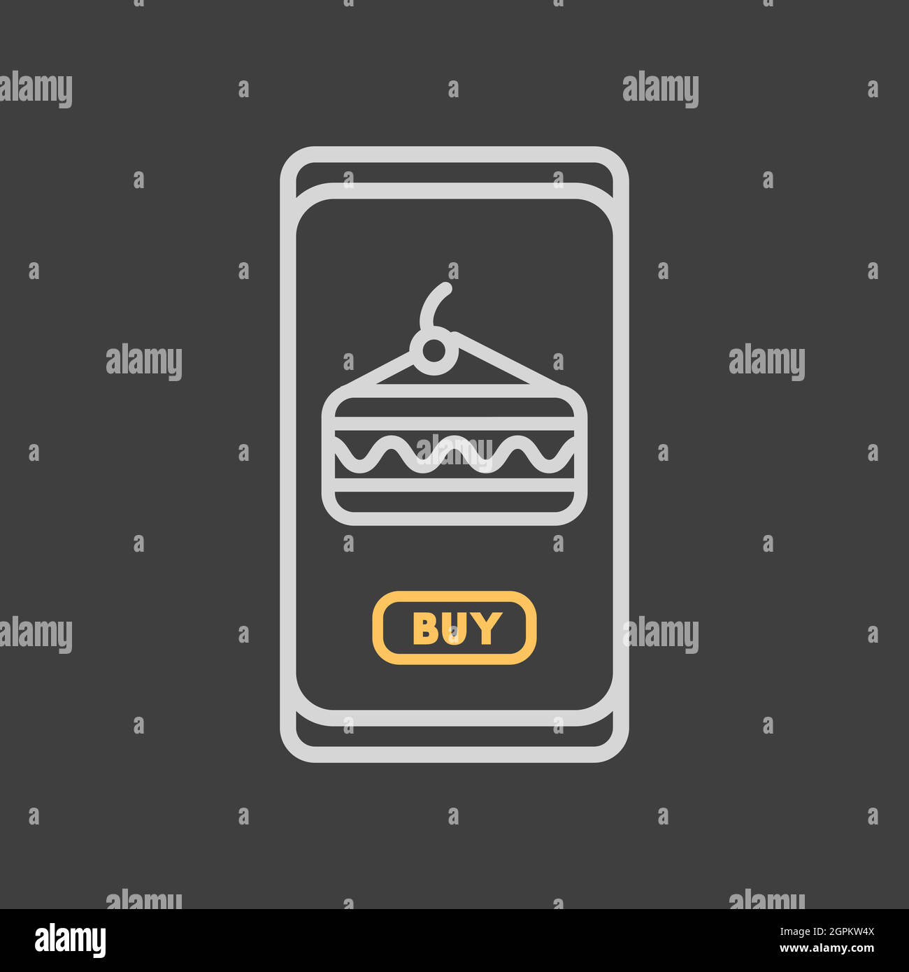 Fast food delivery service vector flat icon Stock Vector