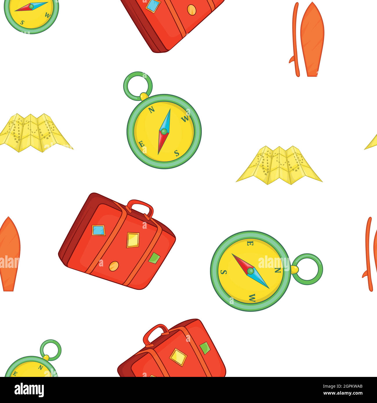 Rest on sea pattern, cartoon style Stock Vector Image & Art - Alamy