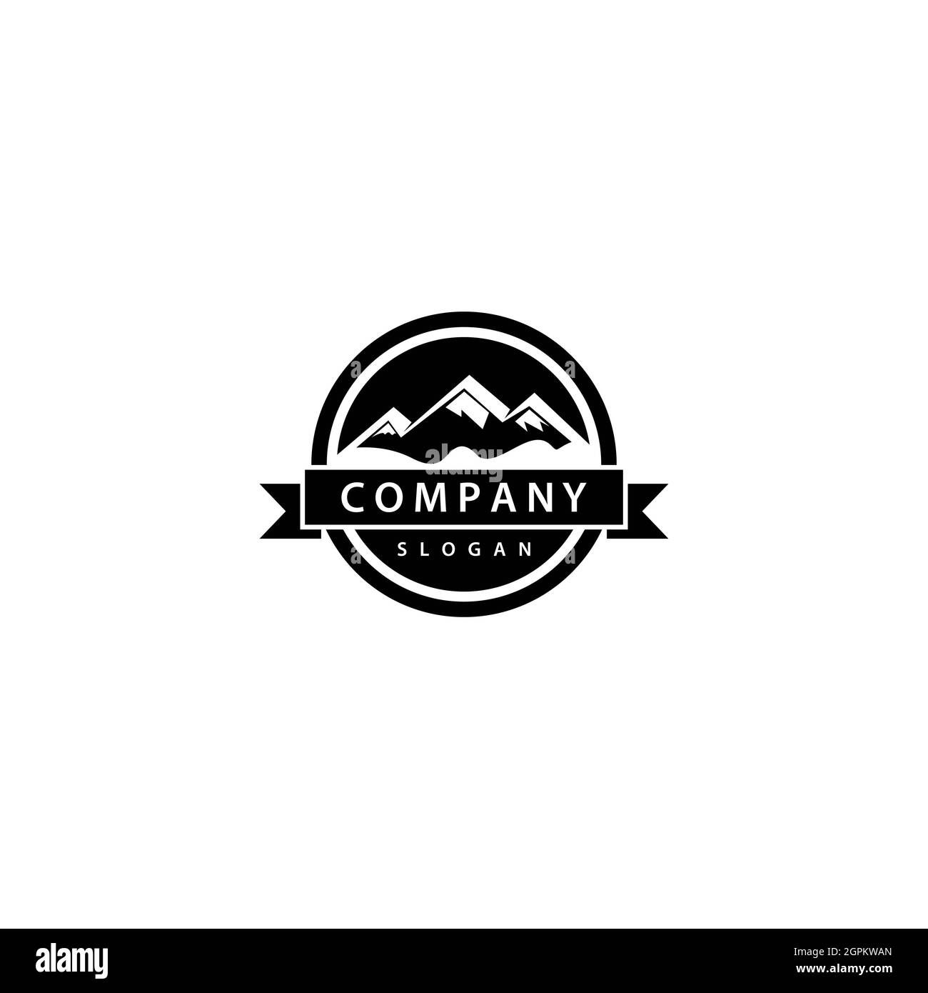 modern mountain logo with cowboy lasso rope, cowboy icon and symbol design  vector Stock Vector Image & Art - Alamy