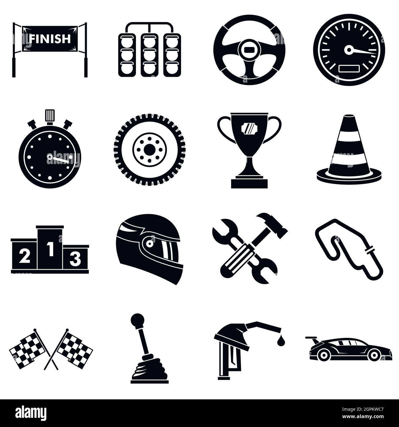 Racing speed icons set, simple style Stock Vector Image & Art - Alamy