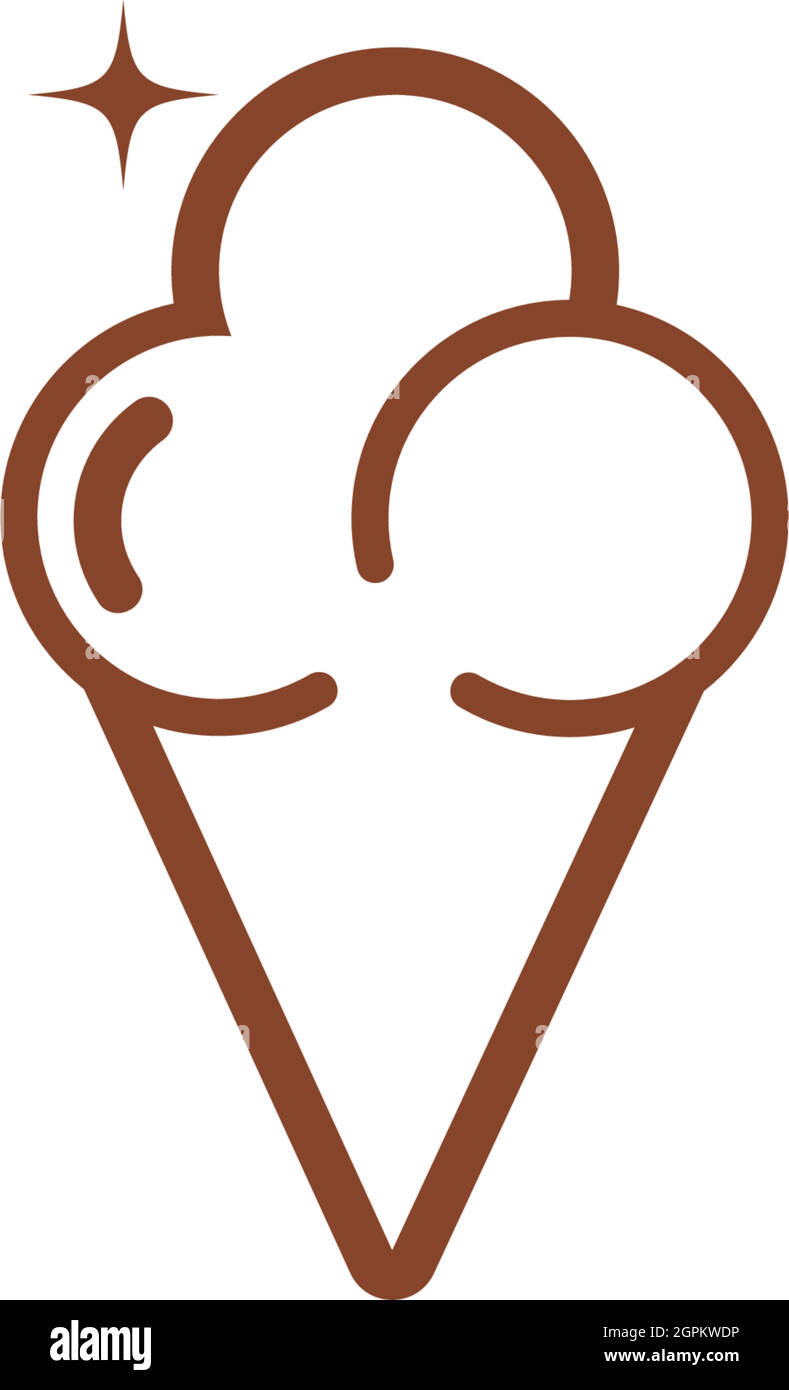 Ice cream logo icon design  vector template illustration Stock Vector