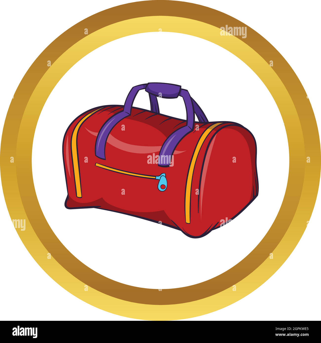 Red sports bag vector icon, cartoon style Stock Vector Image & Art Alamy