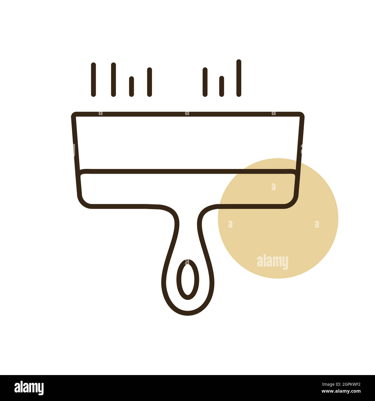 Putty knife tool vector flat icon. Construction, repair Stock Vector