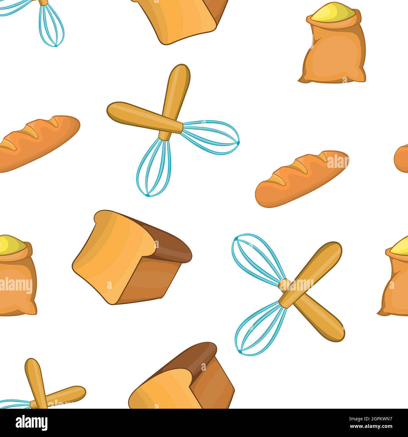 Patisserie pattern, cartoon style Stock Vector