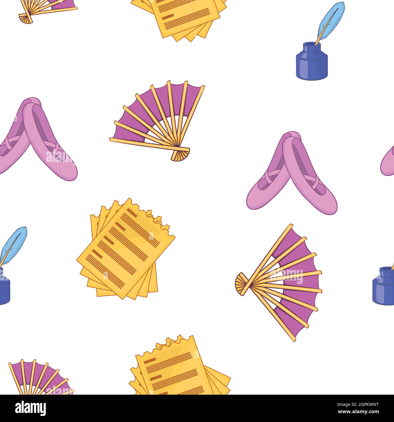 Theater performance pattern, cartoon style Stock Vector