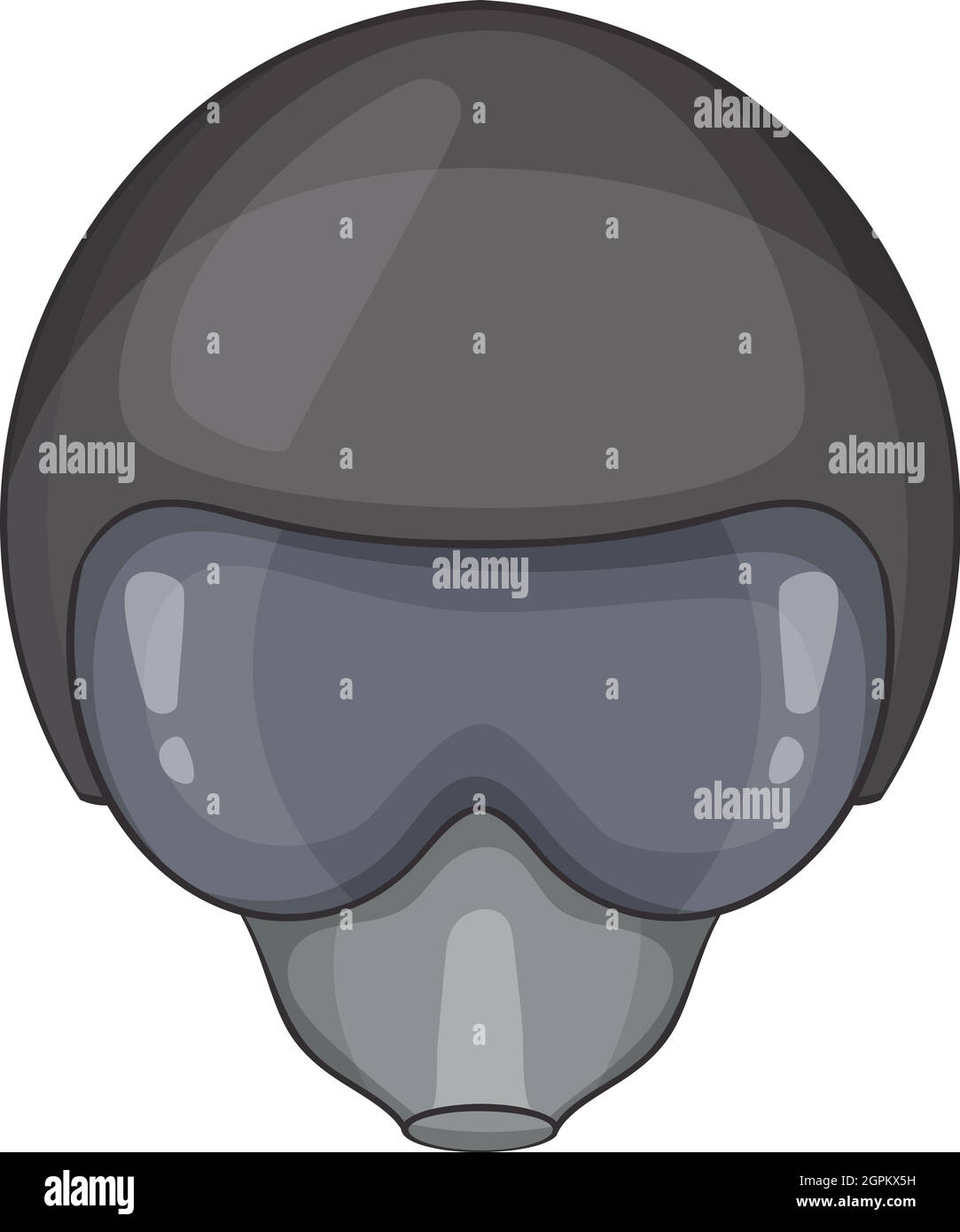 Pilot helmet icon, cartoon style Stock Vector