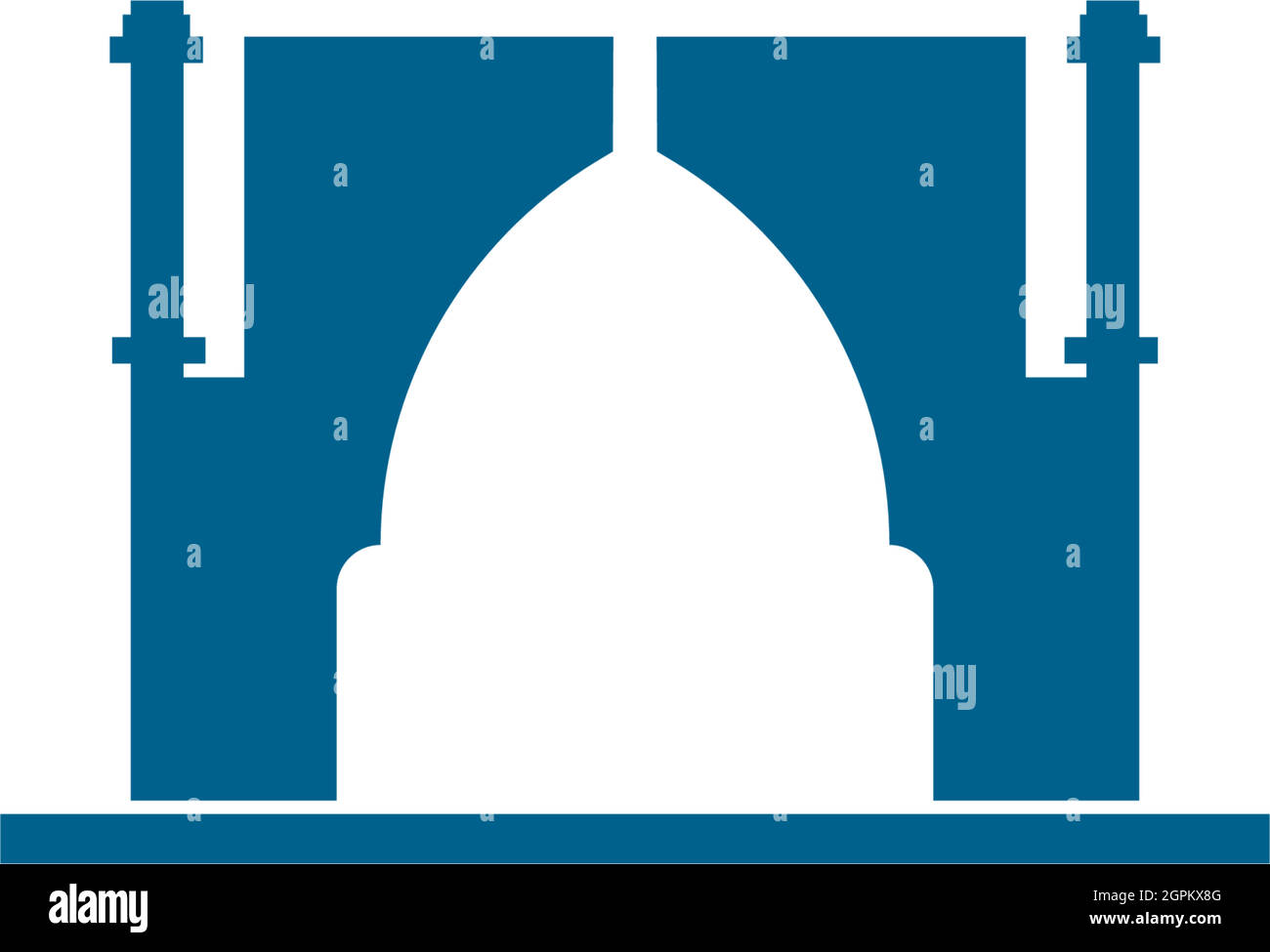 gate icon logo flat design vector template Stock Vector