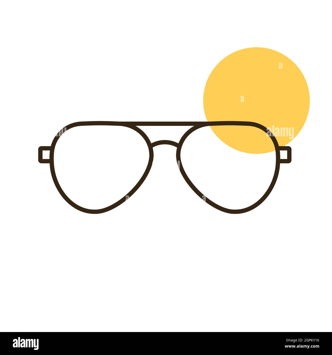 Sunglasses flat vector icon design. Summer sign Stock Vector