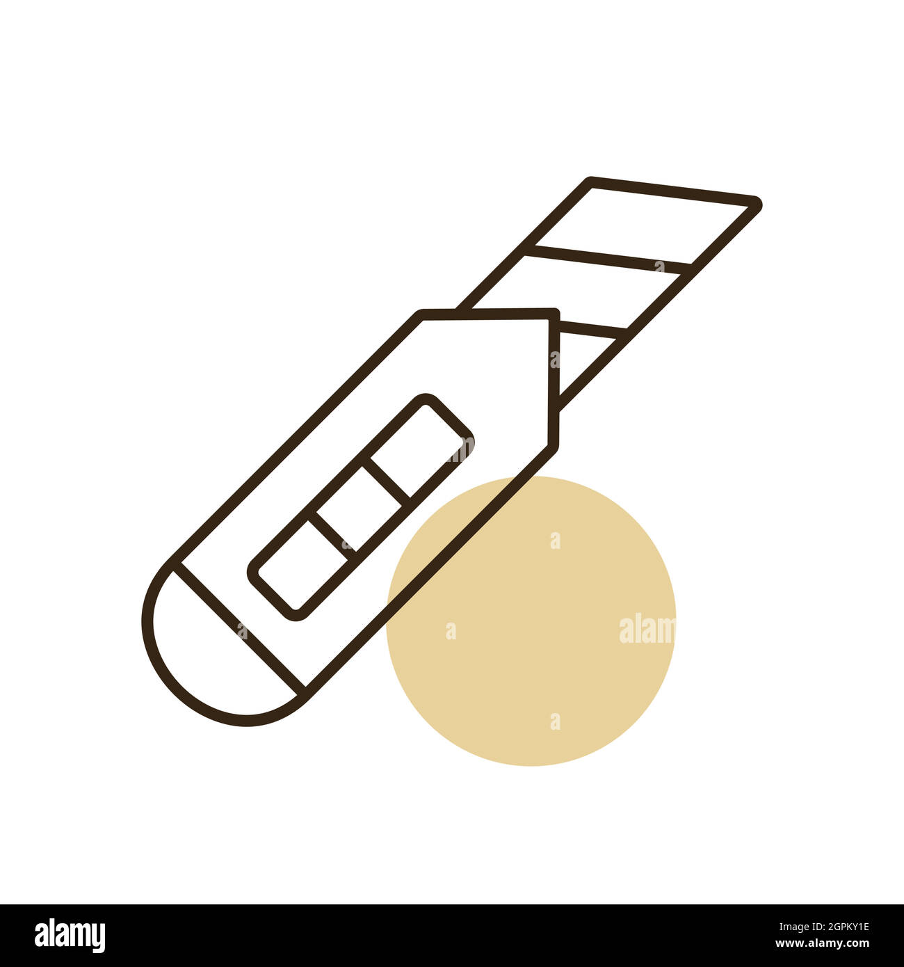 Construction utility knife vector isolated flat icon Stock Vector