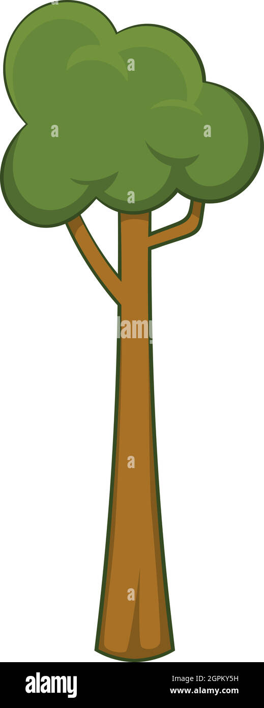 Thin tree icon, cartoon style Stock Vector Image & Art - Alamy