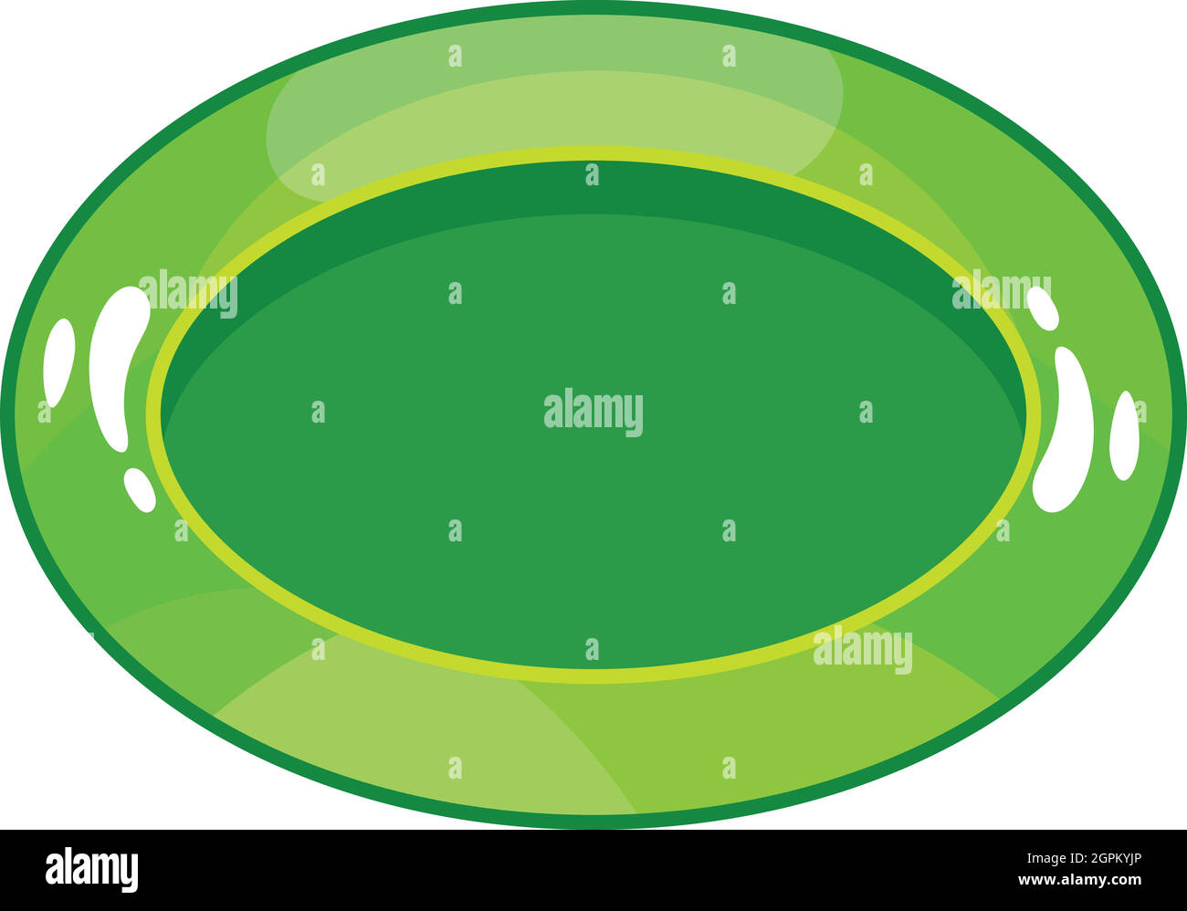 Oval green button icon, cartoon style Stock Vector Image & Art - Alamy