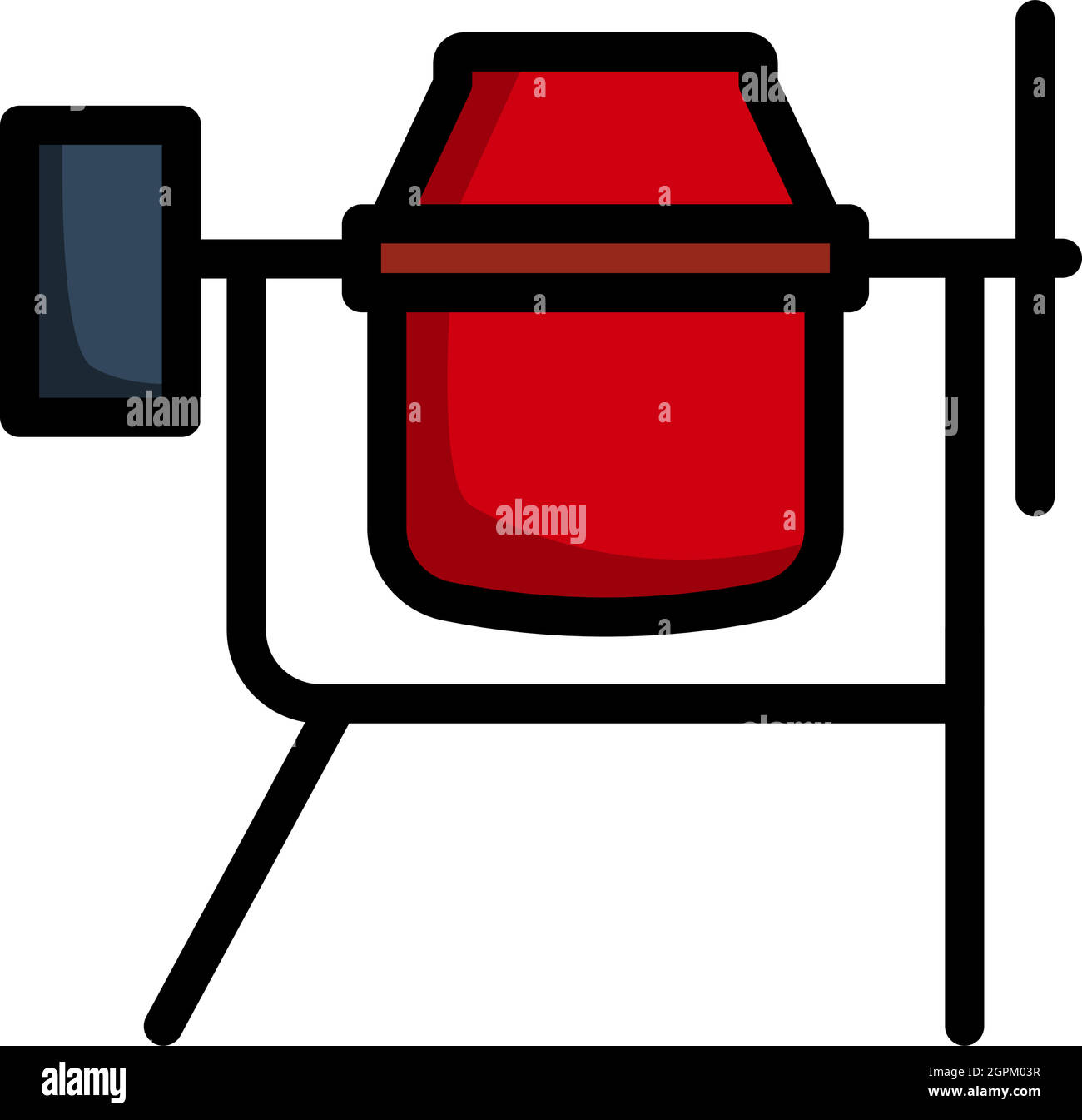 Icon Of Concrete Mixer Stock Vector