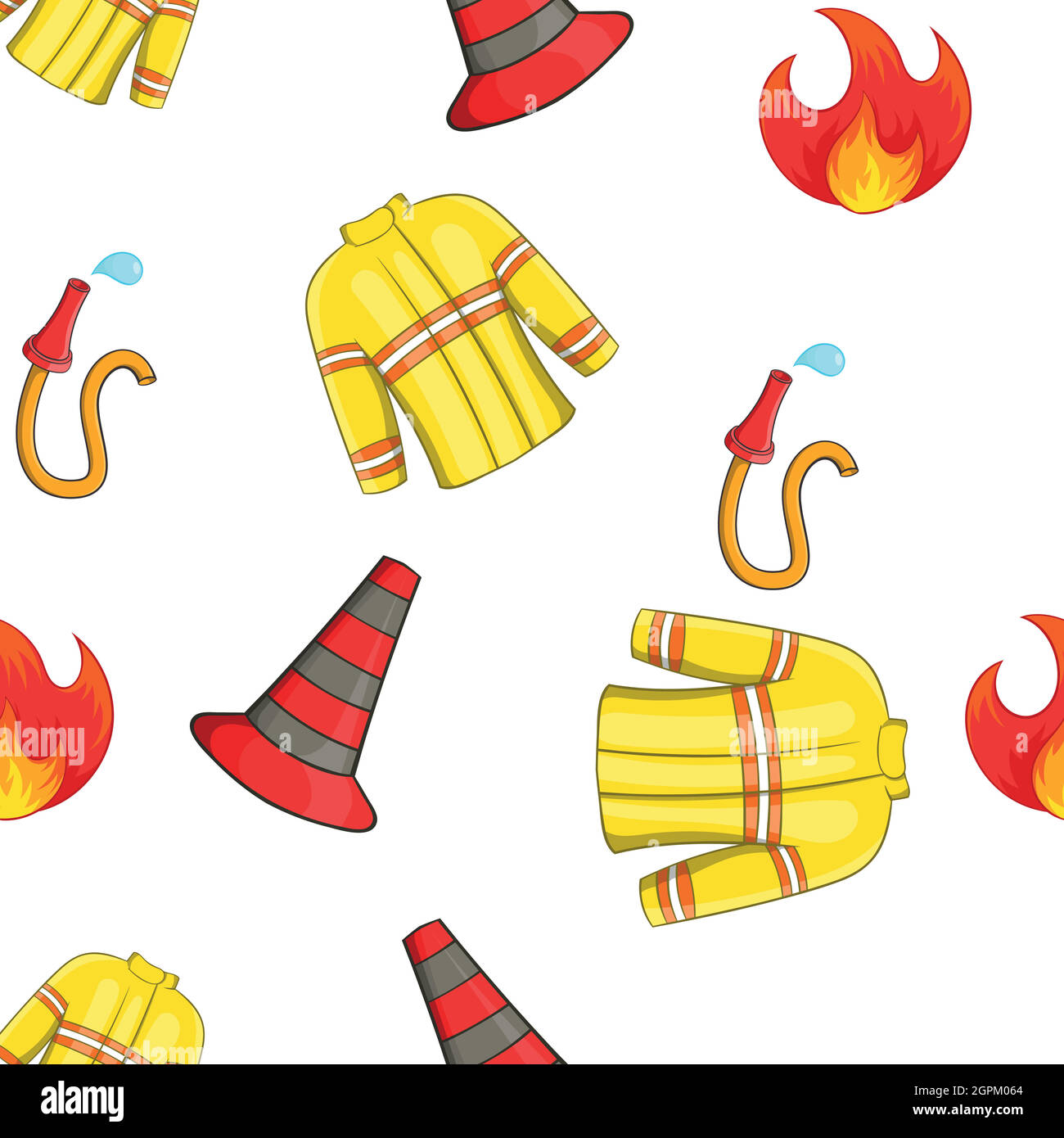 Burning pattern, cartoon style Stock Vector