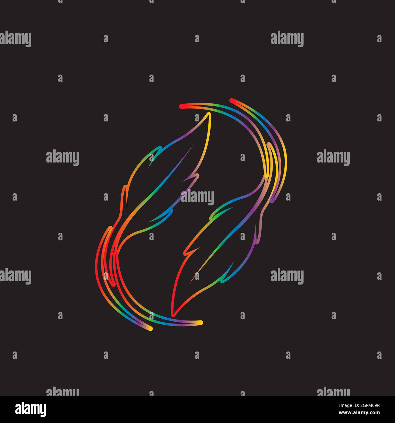 feather logo symbol vector template Stock Vector