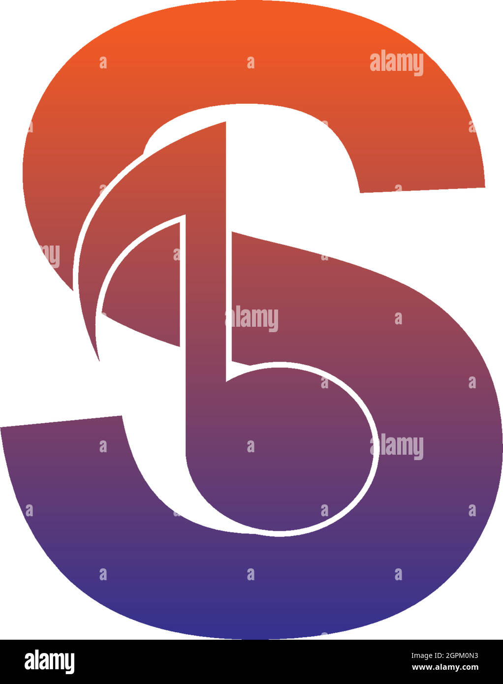 Letter S logo icon with musical note design symbol template Stock ...