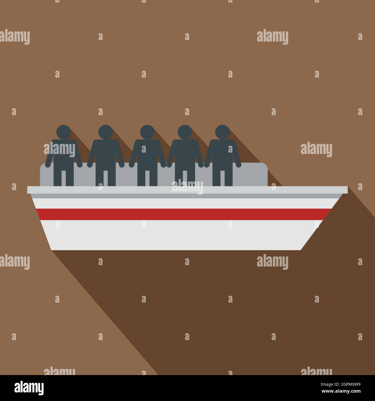 People on ship icon, flat style Stock Vector Image & Art - Alamy
