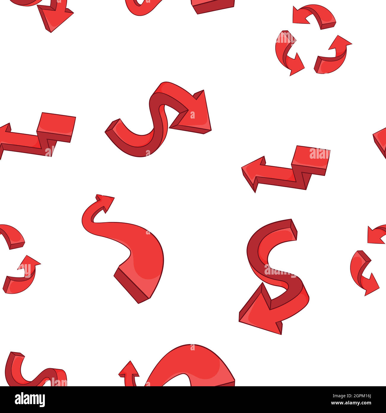 Red arows pattern, cartoon style Stock Vector Image & Art - Alamy