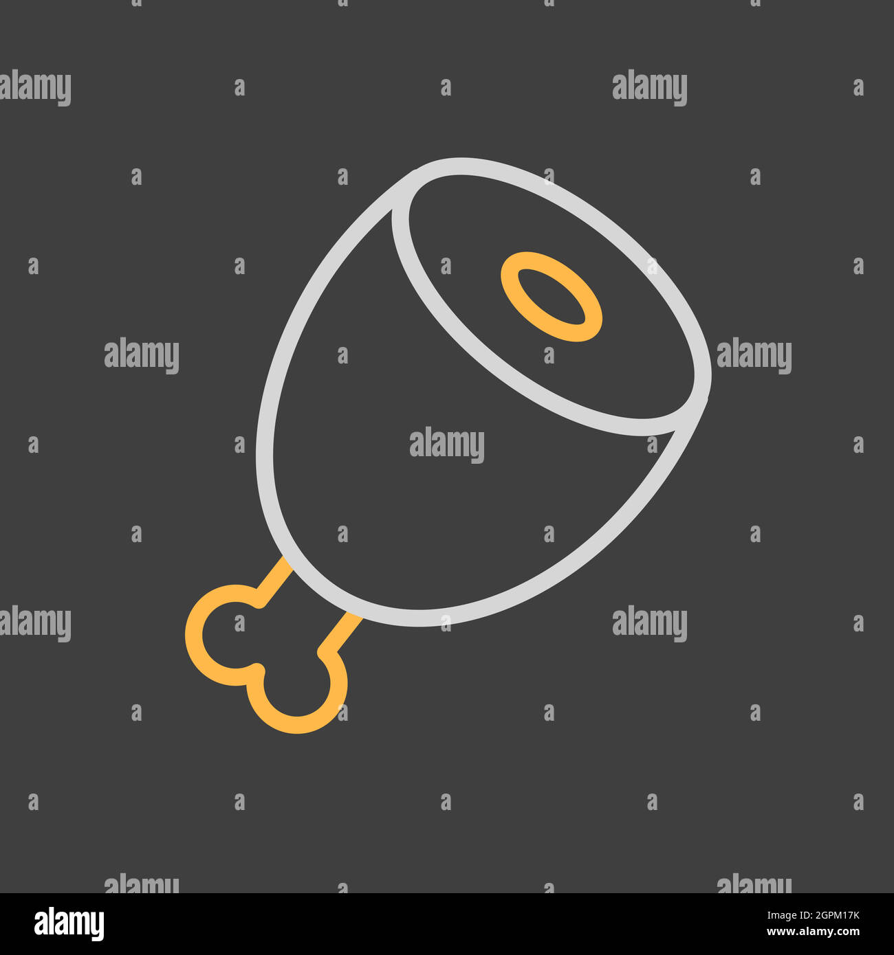Meat leg vector flat icon. Farm animal sign Stock Vector Image & Art ...