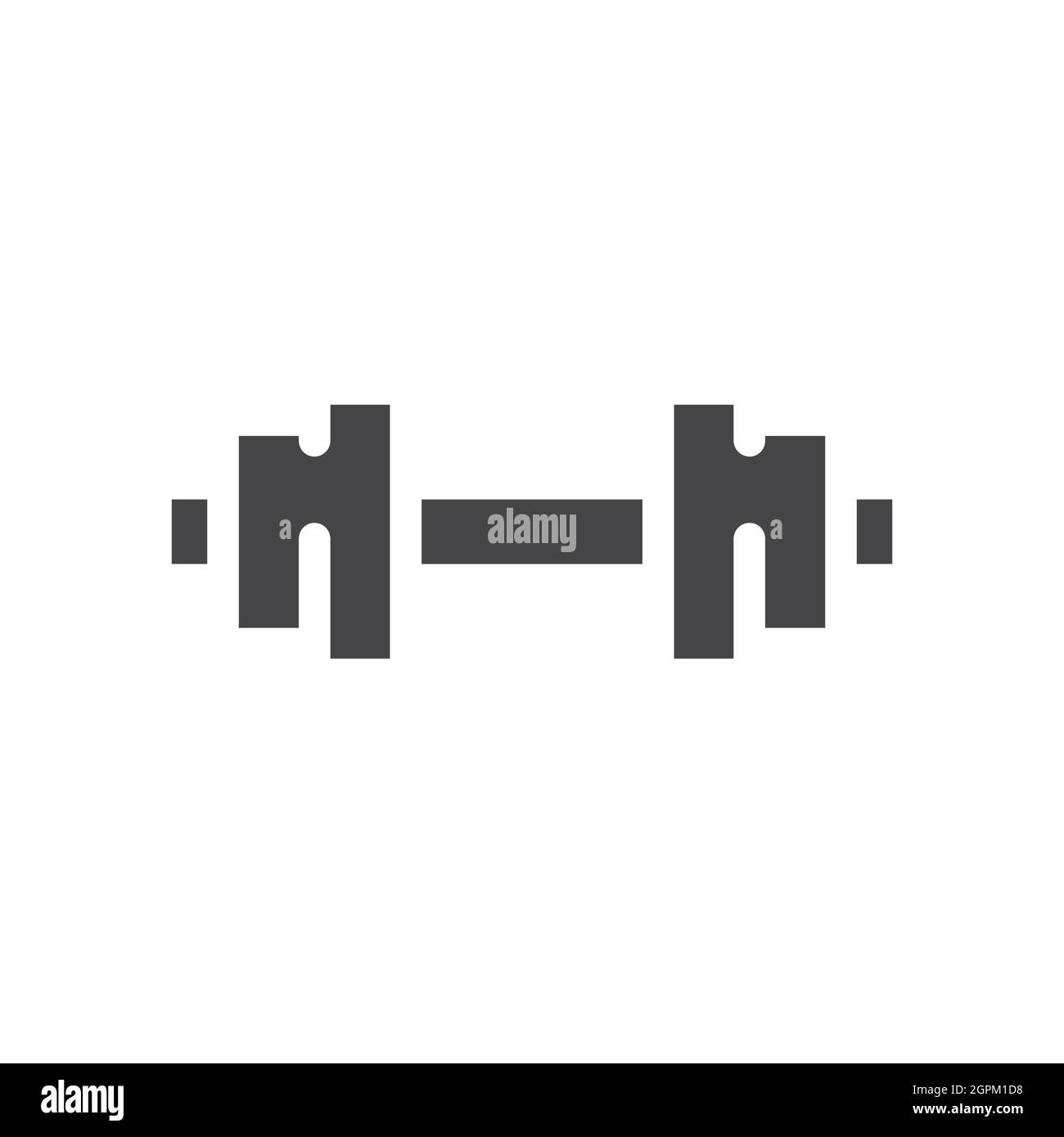 Dumbbell weight black vector icon Stock Vector Image & Art - Alamy