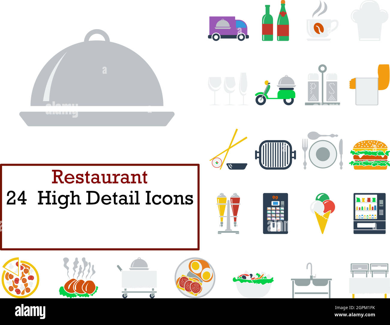 Restaurant Icon Set Stock Vector Image & Art - Alamy