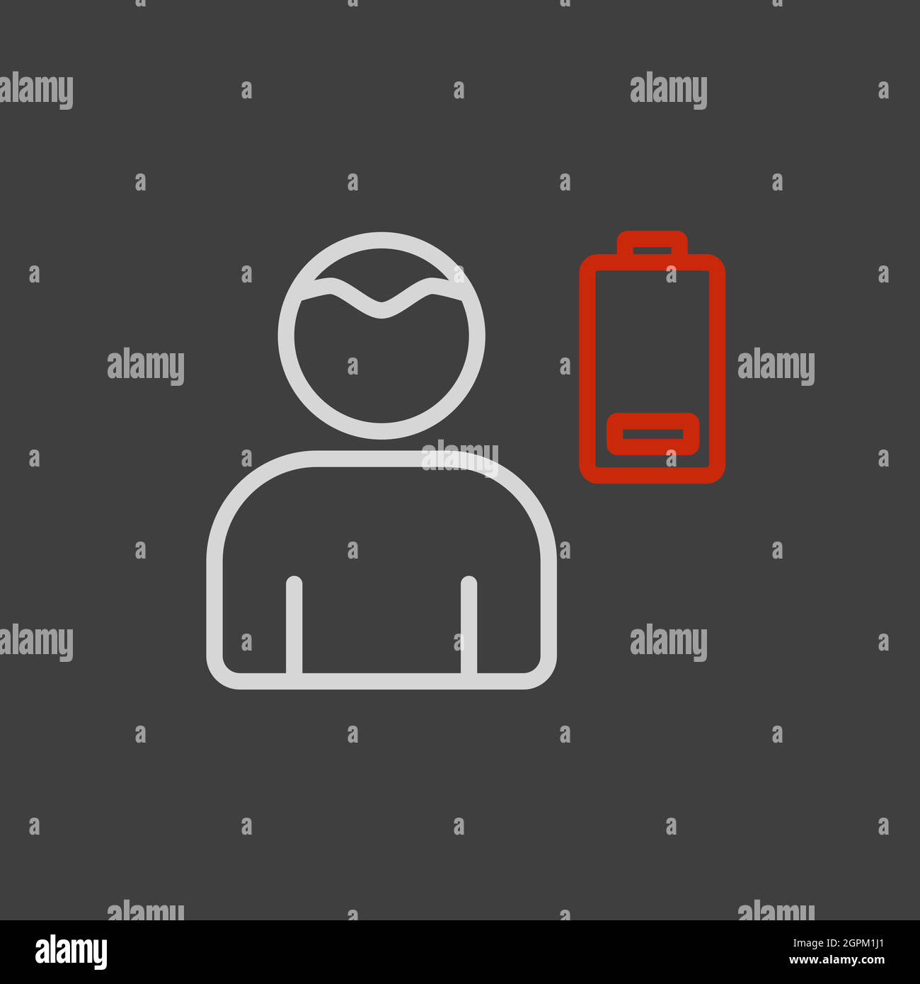 Novel Coronavirus symptoms weakness vector flat icon Stock Vector