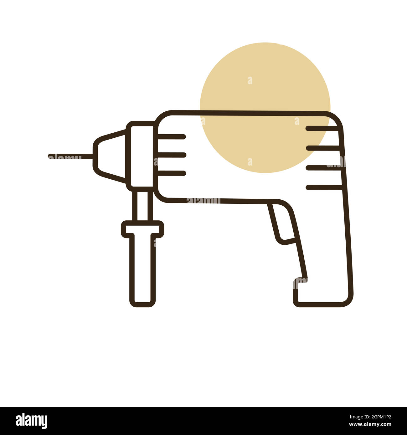 Electric hammer drill vector isolated flat icon Stock Vector Image & Art Alamy
