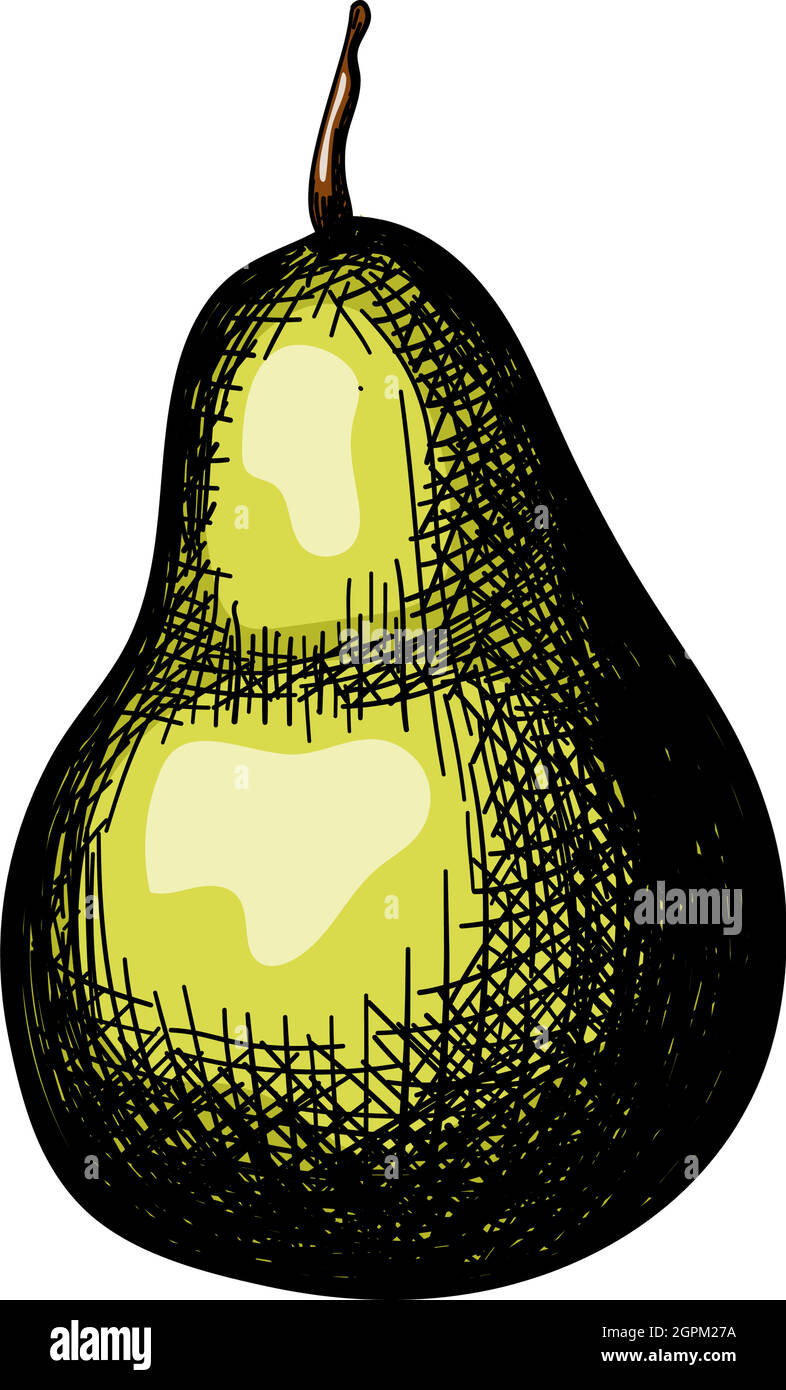 Icon Of Pear Stock Vector