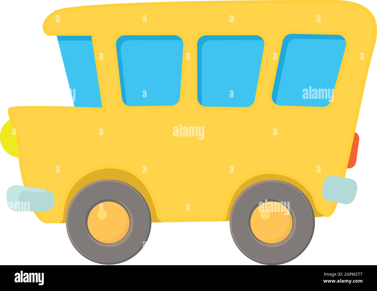 School bus icon, cartoon style Stock Vector