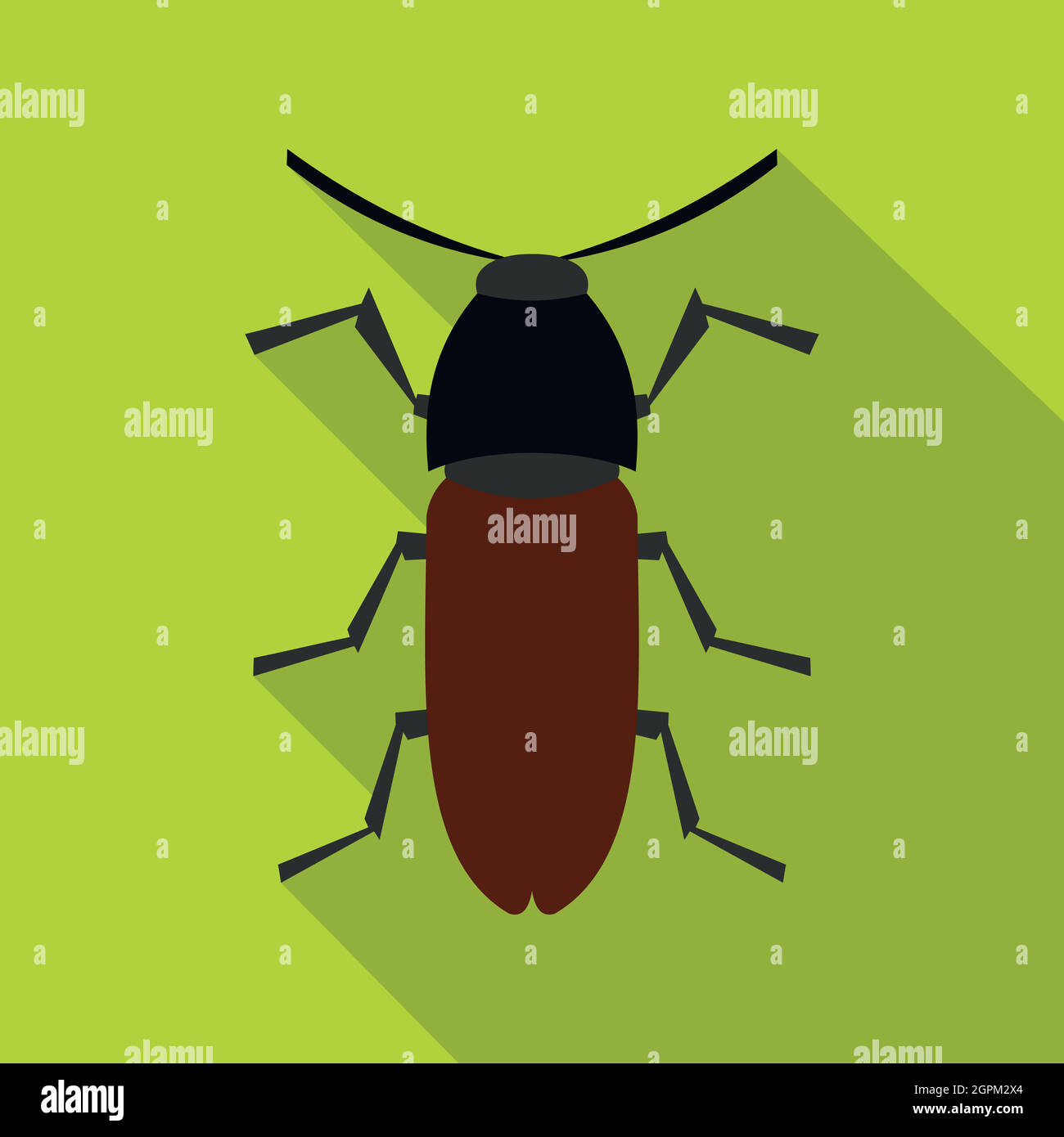 Brown bug icon, flat style Stock Vector Image & Art - Alamy