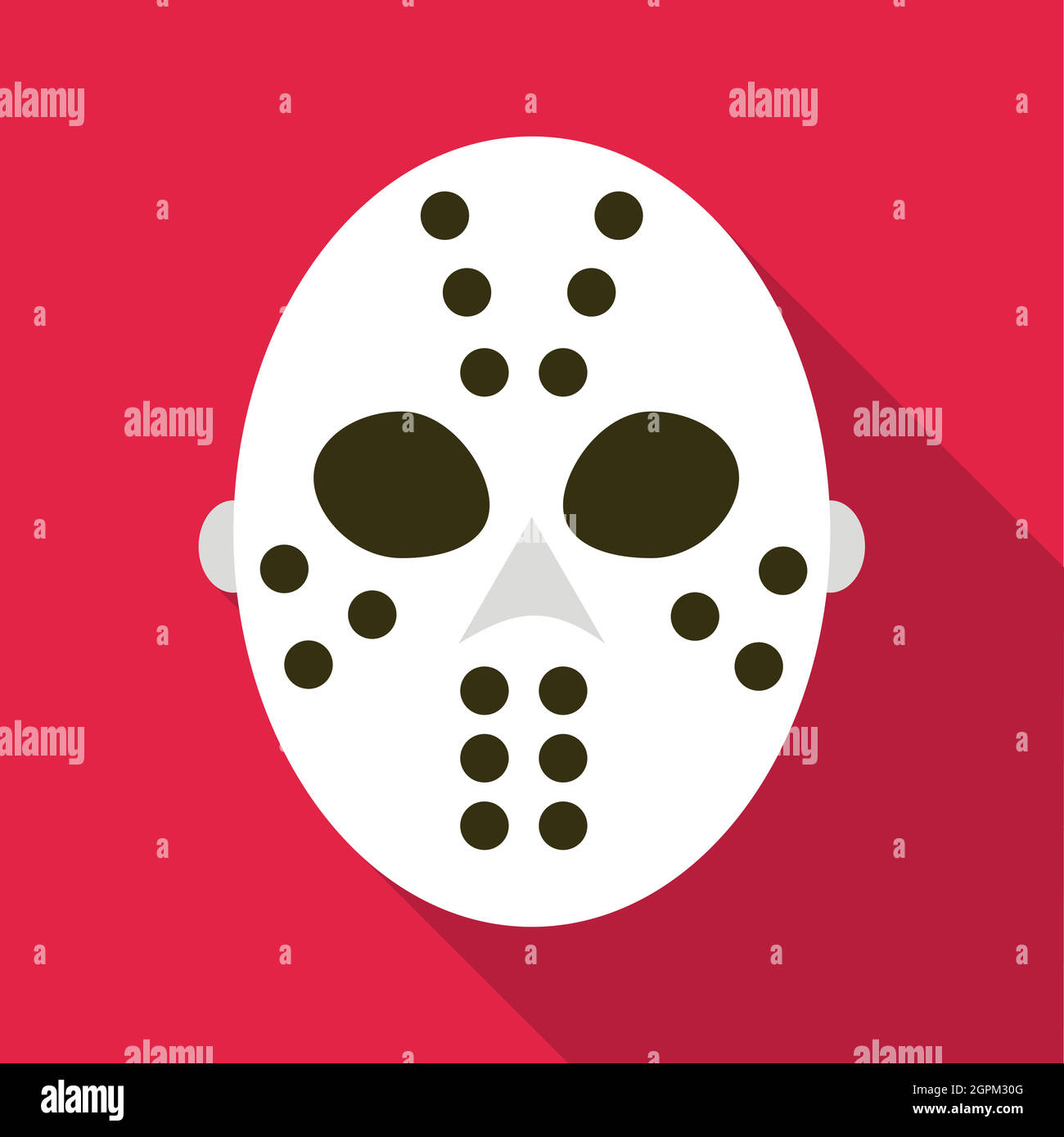 Hockey goalie mask icon, flat style Stock Vector Image & Art - Alamy