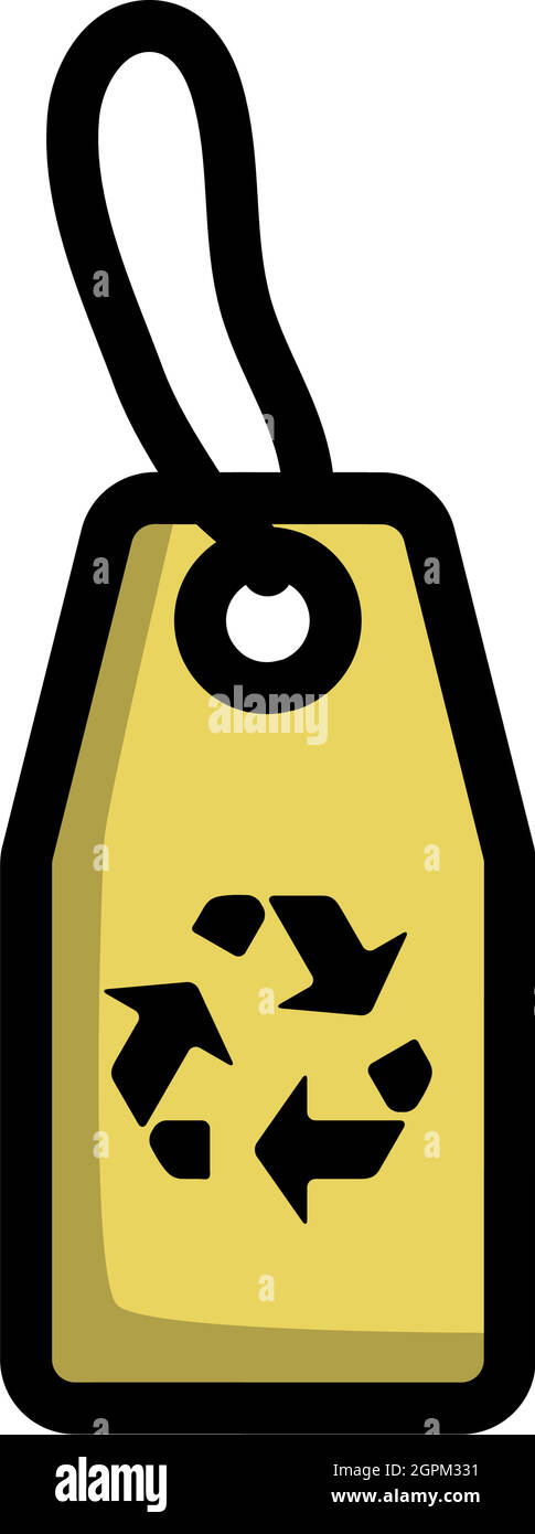 Tag With Recycle Sign Icon Stock Vector