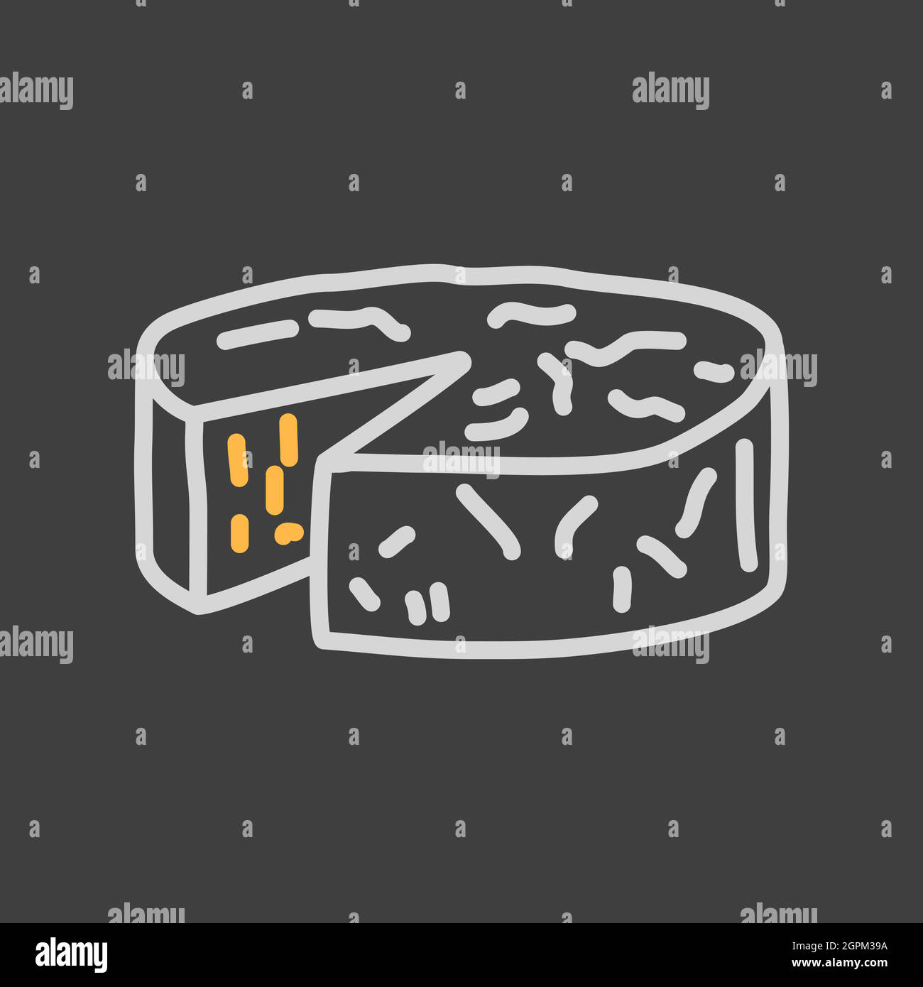 Soft cheese with mold vector flat icon Stock Vector