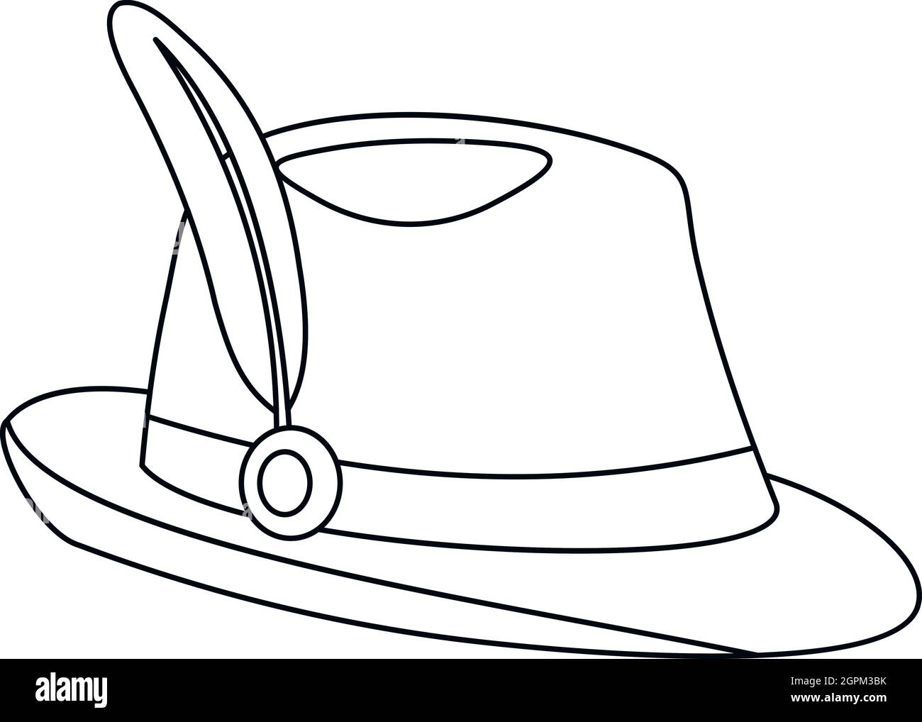 Tirol hat icon, outline style Stock Vector Image & Art - Alamy