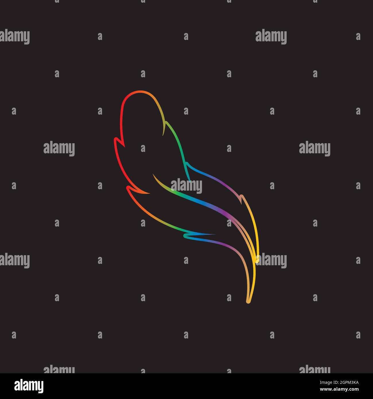 feather logo symbol vector template Stock Vector