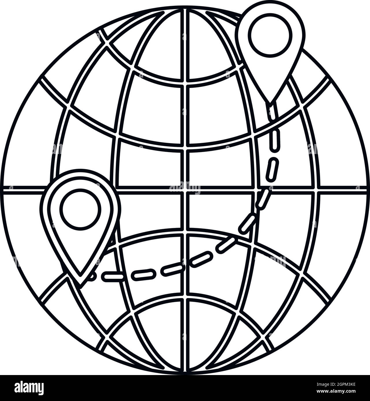 Globe icon, outline style Stock Vector Image & Art - Alamy