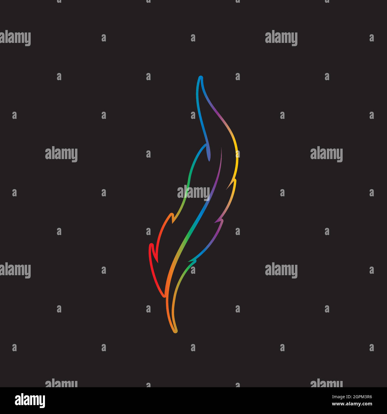 feather logo symbol vector template Stock Vector
