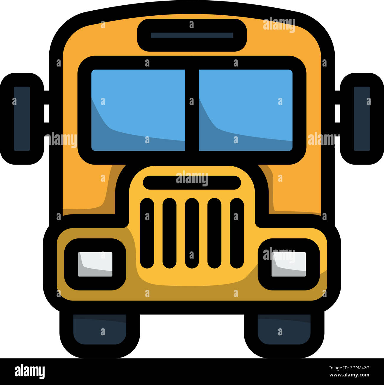 Icon Of School Bus Stock Vector