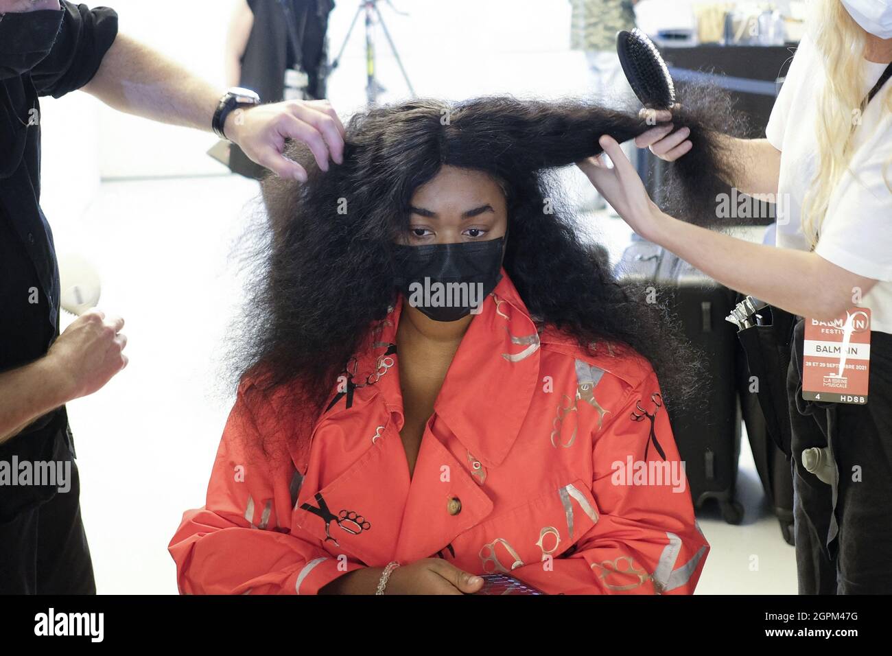 Lee attending the Balmain Festival as part Paris Week Womenswear Spring/Summer 2022