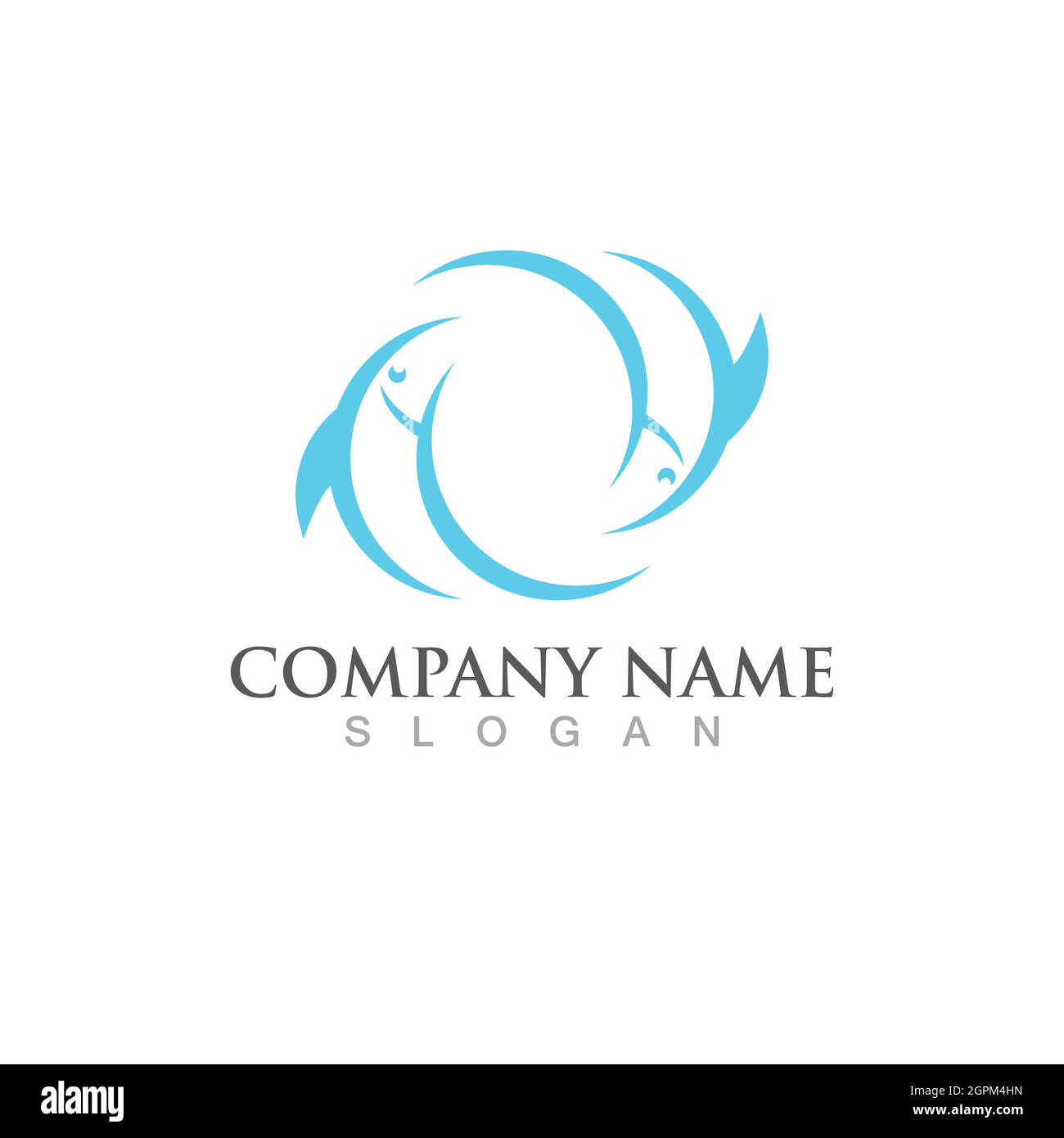 Fish salmon logo template. Creative vector Stock Vector