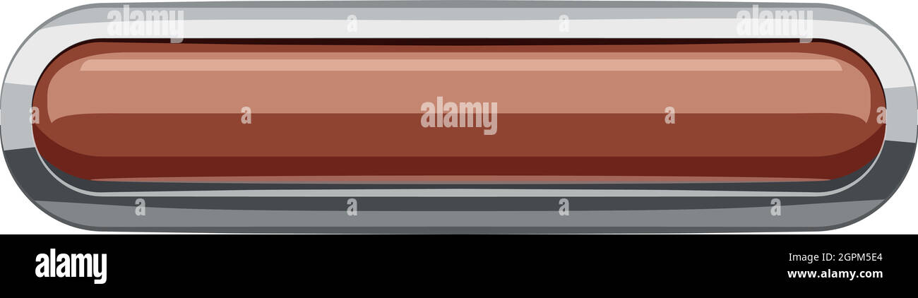 Broun rectangular button icon, cartoon style Stock Vector Image & Art ...