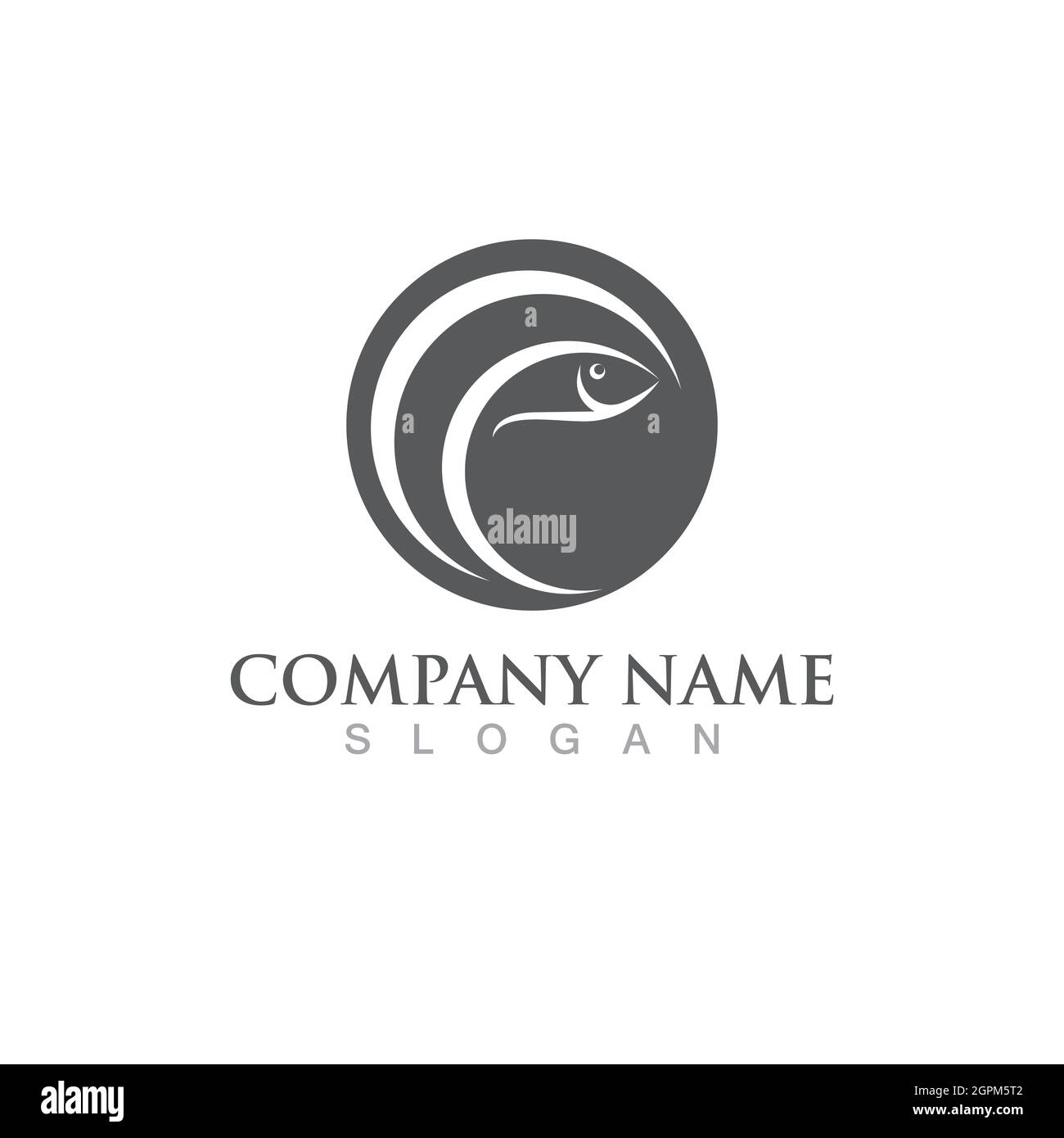 Fish salmon logo template. Creative vector Stock Vector