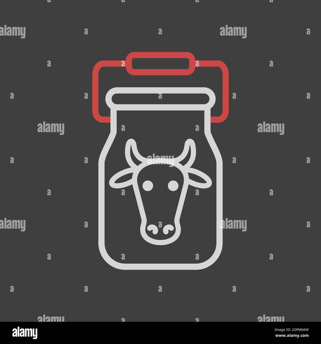 Can container for milk vector flat icon Stock Vector