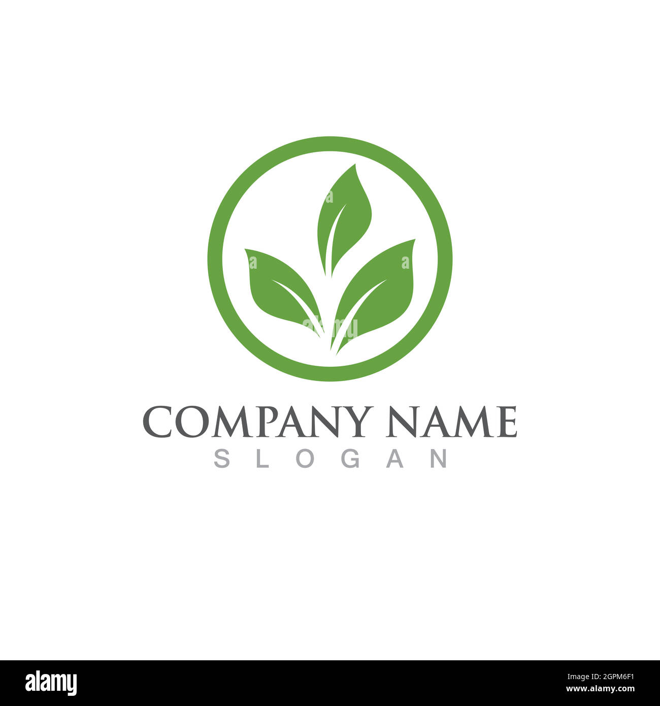 Logos of green Tree leaf ecology Stock Vector
