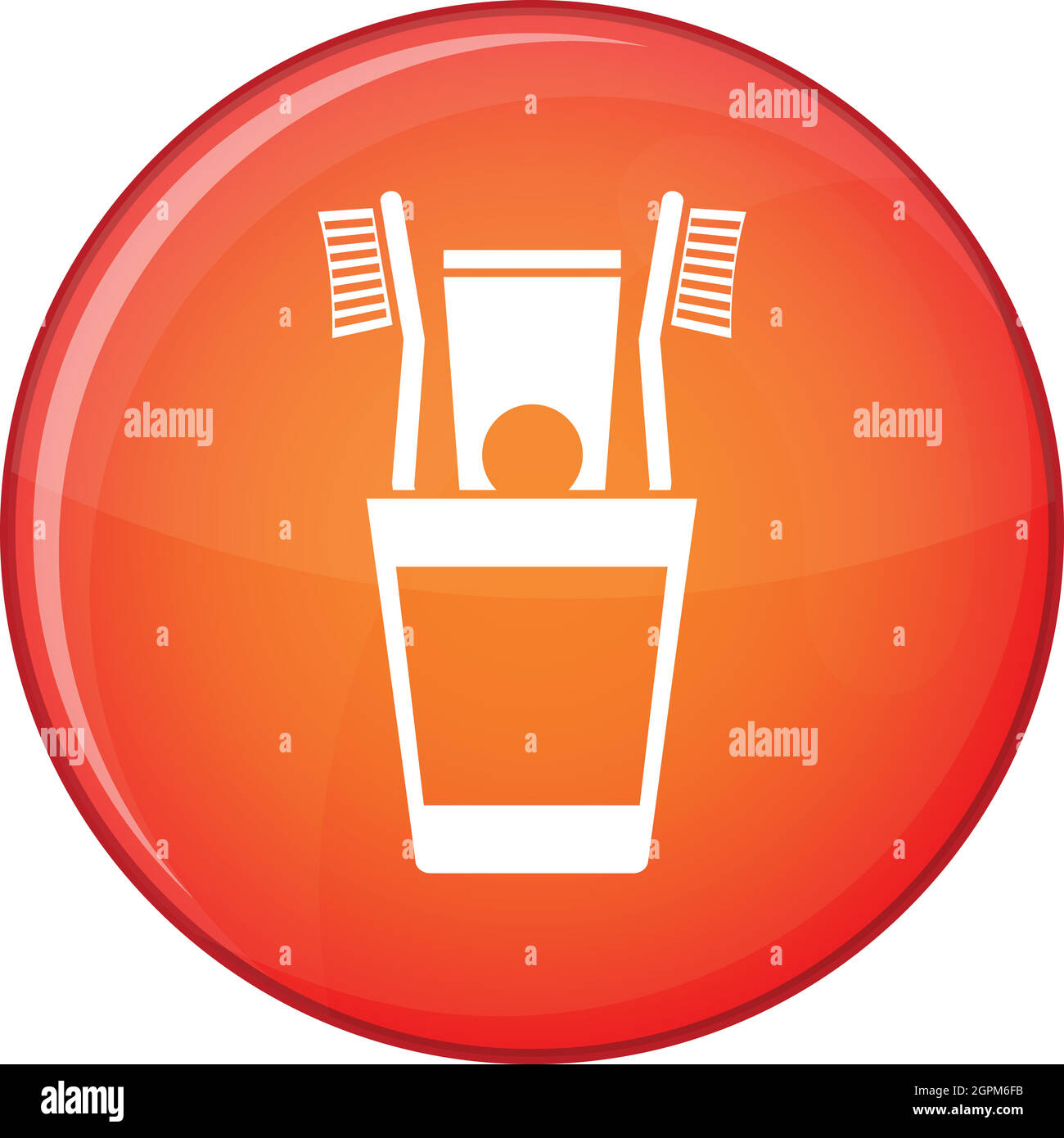 Plastic cup with brushes icon, flat style Stock Vector Image & Art - Alamy