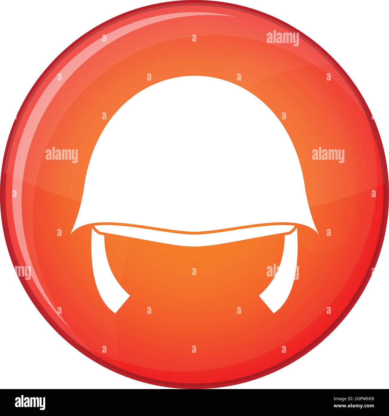 Military helmet icon, flat style Stock Vector